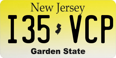 NJ license plate I35VCP