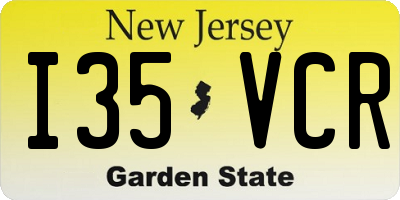 NJ license plate I35VCR