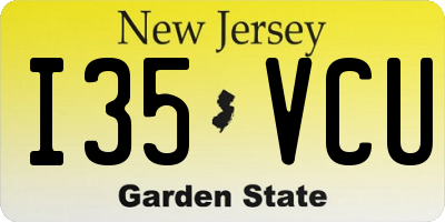 NJ license plate I35VCU