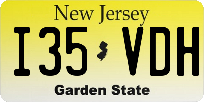 NJ license plate I35VDH