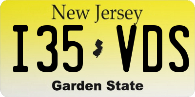 NJ license plate I35VDS