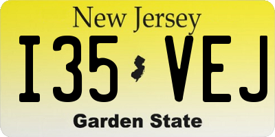 NJ license plate I35VEJ