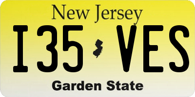 NJ license plate I35VES