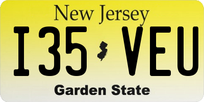 NJ license plate I35VEU