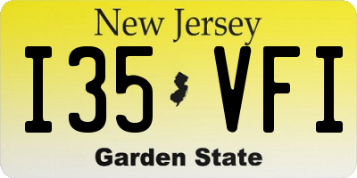 NJ license plate I35VFI