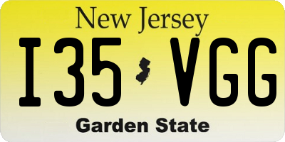 NJ license plate I35VGG