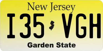 NJ license plate I35VGH