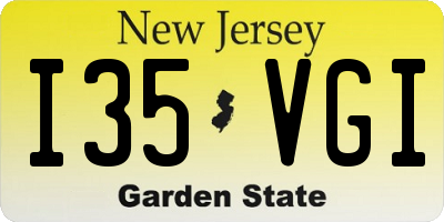 NJ license plate I35VGI