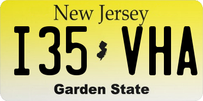 NJ license plate I35VHA
