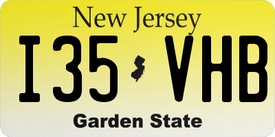 NJ license plate I35VHB