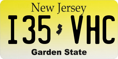 NJ license plate I35VHC
