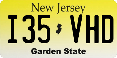 NJ license plate I35VHD