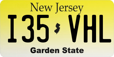 NJ license plate I35VHL