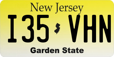 NJ license plate I35VHN
