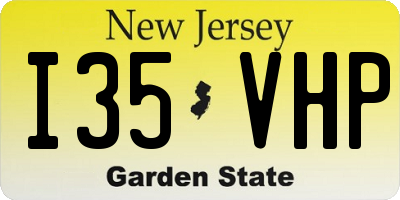 NJ license plate I35VHP