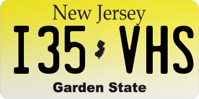 NJ license plate I35VHS