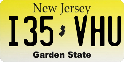 NJ license plate I35VHU