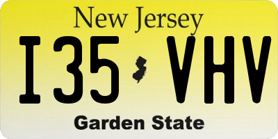 NJ license plate I35VHV