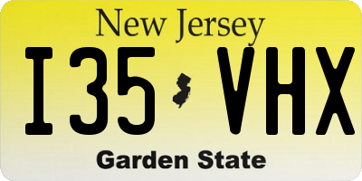 NJ license plate I35VHX