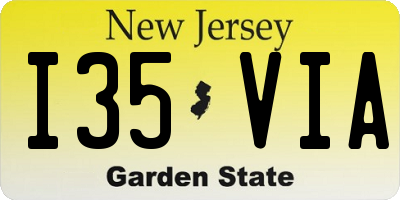 NJ license plate I35VIA