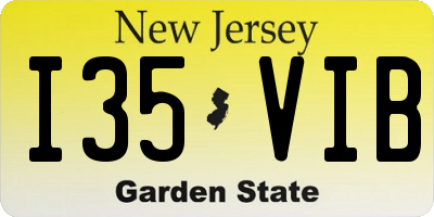 NJ license plate I35VIB