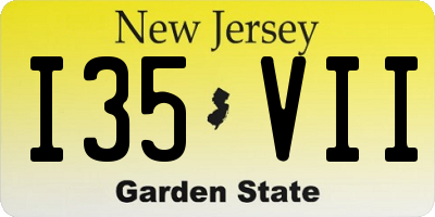 NJ license plate I35VII