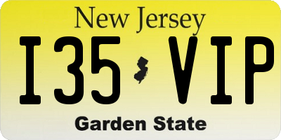 NJ license plate I35VIP