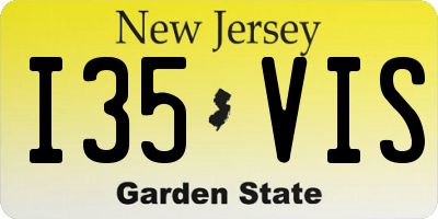 NJ license plate I35VIS