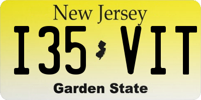 NJ license plate I35VIT