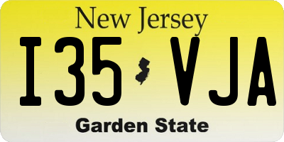 NJ license plate I35VJA