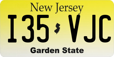NJ license plate I35VJC