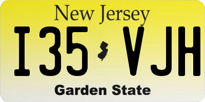 NJ license plate I35VJH