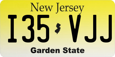NJ license plate I35VJJ