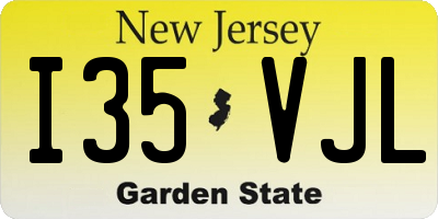 NJ license plate I35VJL