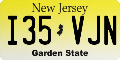 NJ license plate I35VJN