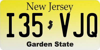 NJ license plate I35VJQ