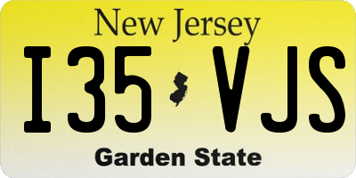 NJ license plate I35VJS