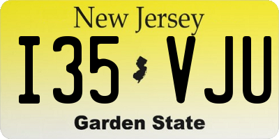 NJ license plate I35VJU