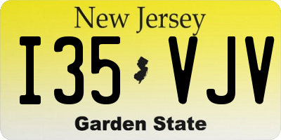 NJ license plate I35VJV