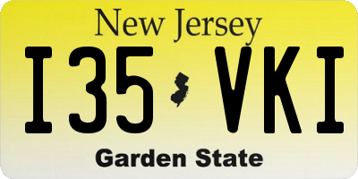 NJ license plate I35VKI