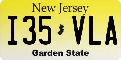 NJ license plate I35VLA