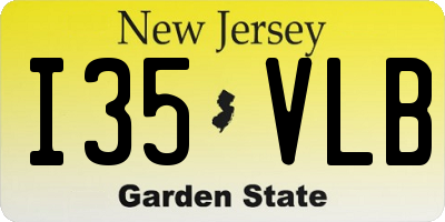 NJ license plate I35VLB