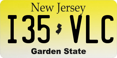 NJ license plate I35VLC