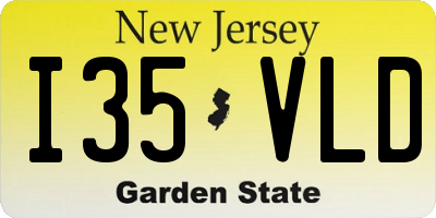 NJ license plate I35VLD