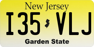NJ license plate I35VLJ