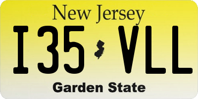 NJ license plate I35VLL