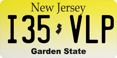 NJ license plate I35VLP
