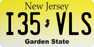 NJ license plate I35VLS