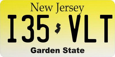 NJ license plate I35VLT