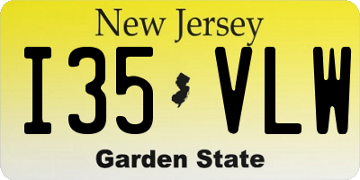 NJ license plate I35VLW